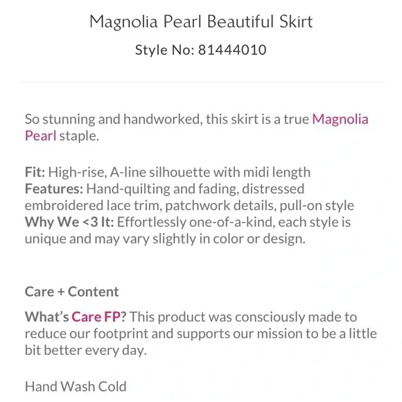 Magnolia Pearl Neena Skirt Free People - Picture 5 of 17